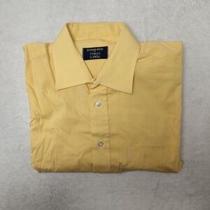 Gitman Bros. Shirt Mens 16.5 Yellow Gingham Classic Fit Dress Long Sleeve USA